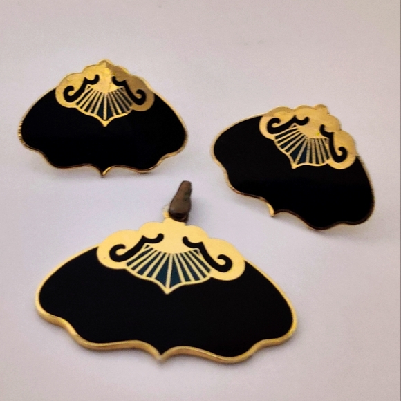 Vintage Art Deco Jewelry Set Signed Duri - Picture 12 of 12